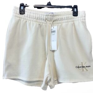 Calvin Klein Women's Cream Sweat Shorts